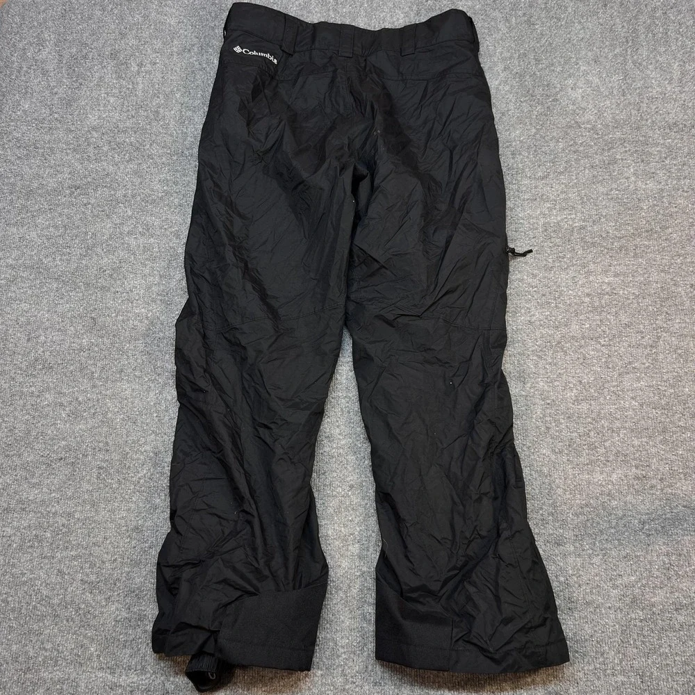 Columbia Snow Pants Mens Medium Black Insulated Ski Waterproof Zip Pockets